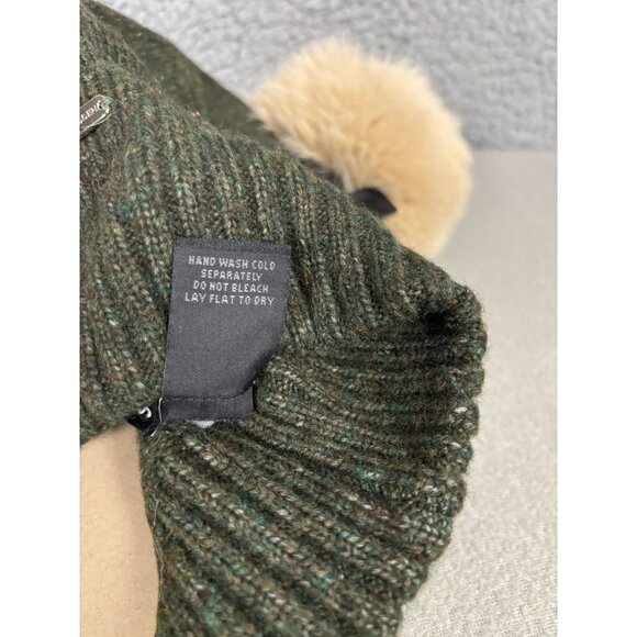 Steve Madden Women's Marled Knit Pom Pom Beanie One Size Green New With Tag's - Picture 6 of 6